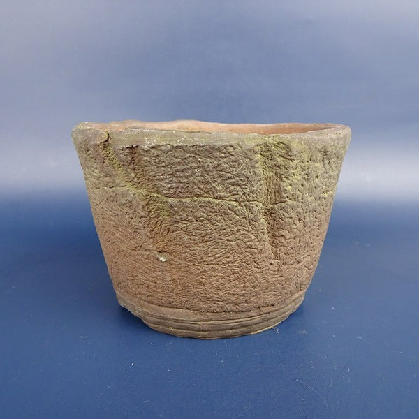 中古盆栽鉢 常滑 竜岳 小型 長辺 約10cm 丸鉢 泥鉢  中古鉢 u1198422397