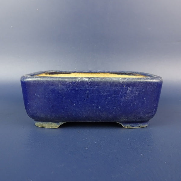 中古盆栽鉢 常滑 一弘造 小鉢 長辺 約9.8cm 長方鉢 釉薬  中古鉢 j1198414377