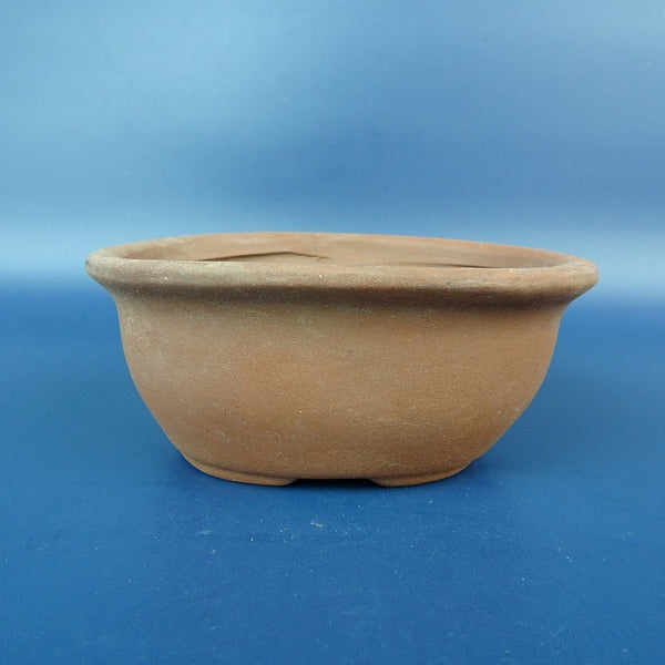 中古盆栽鉢 落款なし 小型 長辺 約 11cm 楕円鉢 外縁 泥鉢  中古鉢 u1198428468