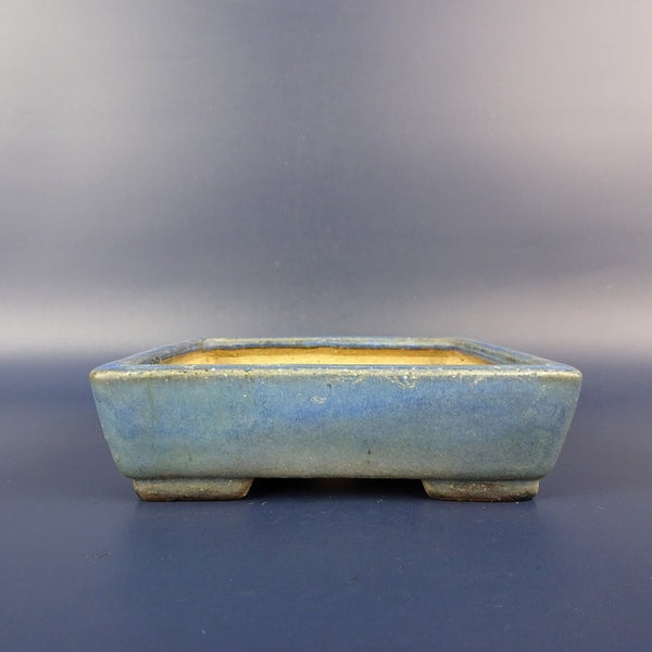 中古盆栽鉢 祝峯 小型 長辺 約 11.6cm 正方鉢 釉薬  中古鉢 r1198406234