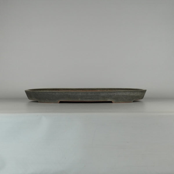 中古盆栽鉢 常滑 黎鳳造 大型 長辺 約54.5cm 楕円鉢 釉薬  中古鉢 n1198406587