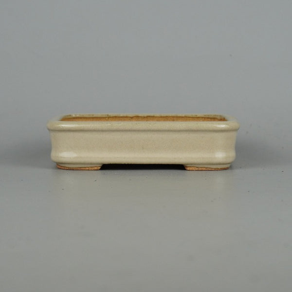 中古盆栽鉢 常滑 服部 小型 長辺 約13.2cm 長方鉢 釉薬  中古鉢 s1198413930