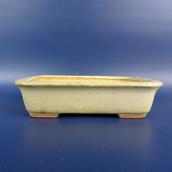 中古盆栽鉢 常滑 服部造 小型 長辺 約14m 長方鉢 外縁 釉薬  中古鉢 o1198426525