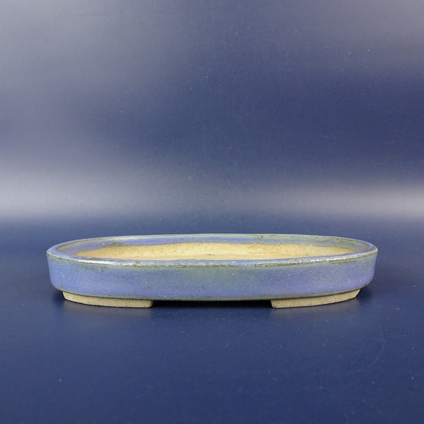 中古盆栽鉢 寿悦 小型 長辺 約 12cm 楕円鉢 釉薬  中古鉢 1198408456