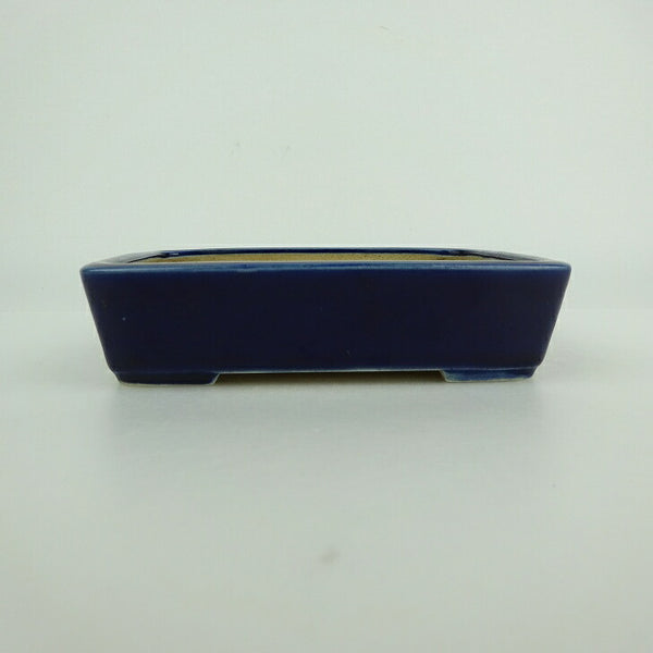 中古盆栽鉢 青香 小型 長辺 約 12cm 長方鉢 釉薬  中古鉢 u1198422245