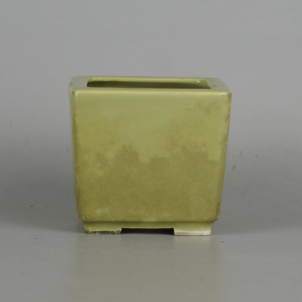 中古 盆栽鉢 佑泉作 小鉢 長辺 約 6.2cm 正方鉢 釉薬  中古鉢 w1198407545