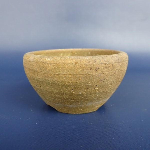 中古盆栽鉢 伝 小鉢 長辺 約6.2cm 丸鉢 泥物  中古鉢 t1198408769