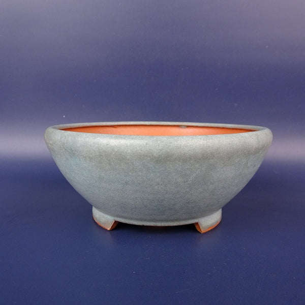 中古盆栽鉢 平安香草 小型 長辺 約12.5cm 丸鉢 釉薬  中古鉢 l1198412015