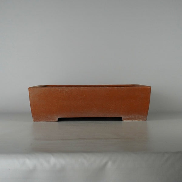 中古 盆栽鉢 紀山 中型 長辺 約38cm 長方鉢 泥物  中古鉢 l1198409785