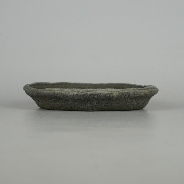 中古盆栽鉢 常滑 竜岳造 小型 長辺 約 13cm 楕円鉢 泥物  中古鉢 l1198415055