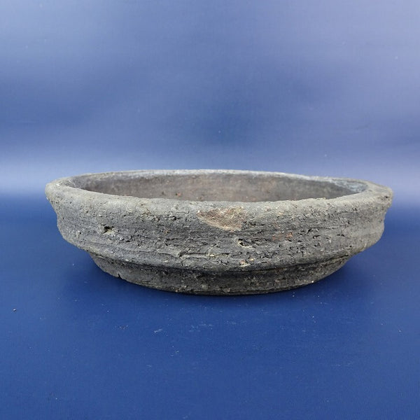 中古盆栽鉢 礼峰 小型 長辺 約19cm 丸鉢 泥鉢  中古鉢 p1198419619