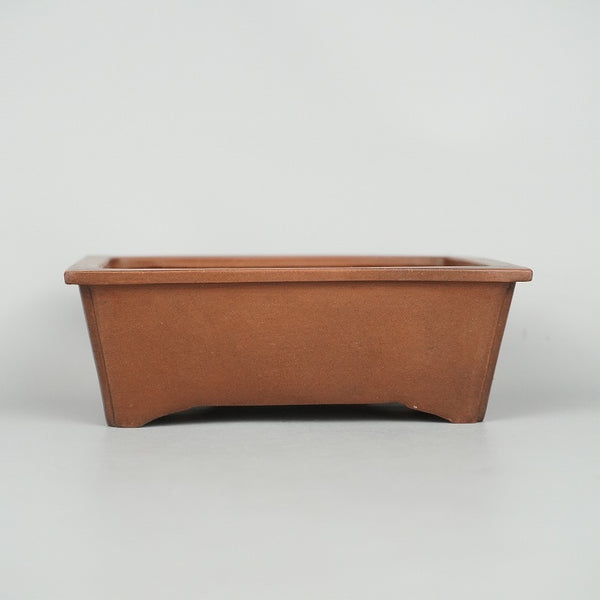 中古盆栽鉢 落款あり 小型 長辺 約11.2cm 長方鉢 泥物 中国鉢  中古鉢 r1198411803