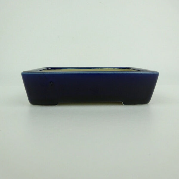 中古盆栽鉢 青香 小型 長辺 約 12cm 長方鉢 釉薬  中古鉢 t1198409129