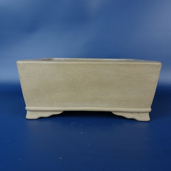 中古盆栽鉢 珠康三 中型 長辺 約20cm 長方鉢 下帯 泥鉢  中古鉢 r1198400543