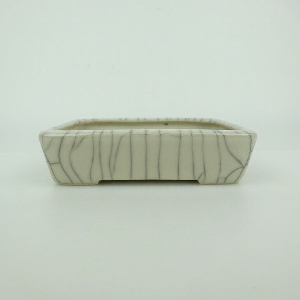 中古盆栽鉢 青香 小型 長辺 約 12cm 長方鉢 貫入 釉薬  中古鉢 o1198422694