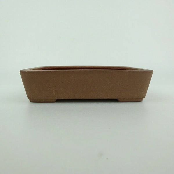 中古盆栽鉢 青香 小型 長辺 約 11.8cm 長方鉢 泥物  中古鉢 o1198430251