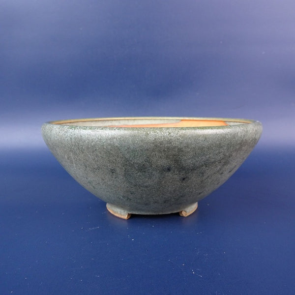 中古盆栽鉢 平安香草 小型 長辺 約12.3cm 丸鉢 釉薬  中古鉢 h1198424379