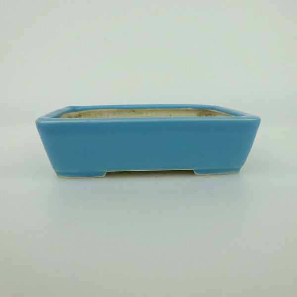 中古盆栽鉢 青香 小鉢 長辺 約9.3cm 長方鉢 釉薬  中古鉢 e1198410094