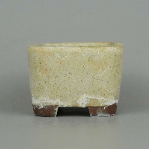 中古 盆栽鉢 常滑 旭清 小鉢 長辺 約 6.2cm 正方鉢 釉薬  中古鉢 t1198409789