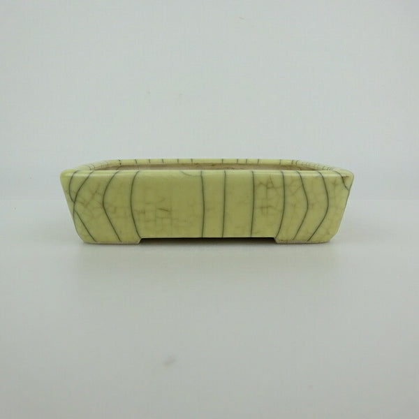 中古盆栽鉢 青香 小型 長辺 約 12.3m 長方鉢 貫入 釉薬  中古鉢 n1198406746