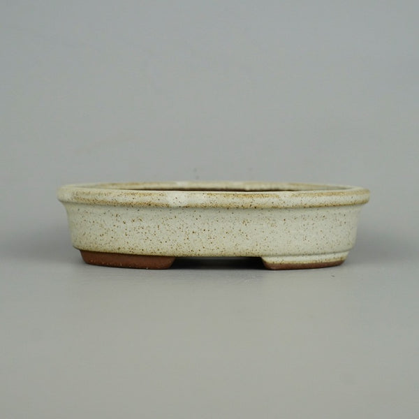 中古 盆栽鉢 常滑 旭清 小型 長辺 約 12cm 楕円鉢 縁付 釉薬  中古鉢 f1198407833