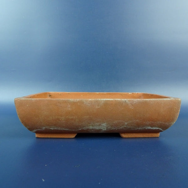 中古盆栽鉢 宜興寶山出品 小型 長辺 約14.8cm 長方鉢 泥鉢  中古鉢 q1198415871