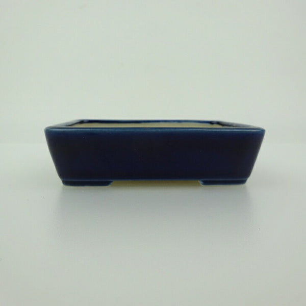 中古盆栽鉢 青香 小鉢 長辺 約9.1cm 長方鉢 釉薬  中古鉢 x1198413025
