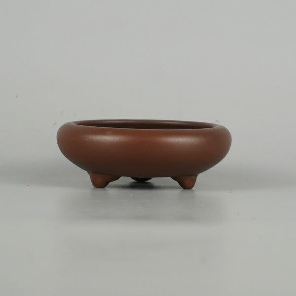 中古盆栽鉢 常滑 山秋 小鉢 長辺 約 7.7cm 丸鉢 泥物  中古鉢 o1198425376