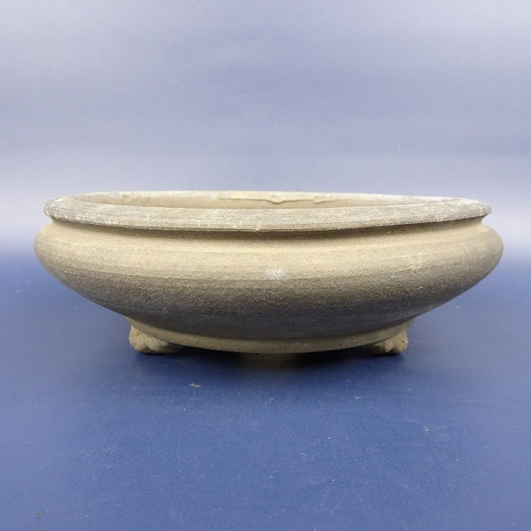 中古盆栽鉢 陶陽 小型 長辺 約14.5cm 丸鉢 外縁 雲足  中古鉢 s1198417714