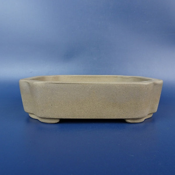 中古盆栽鉢 秋想道人 小型 長辺 約12cm 長方鉢 隅入 泥鉢 中国鉢  中古鉢 p1198415986