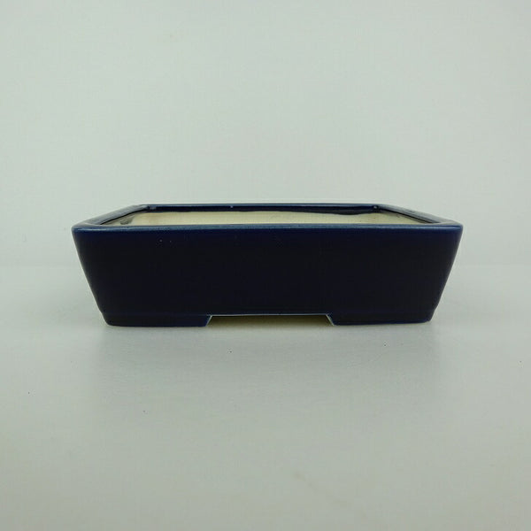 中古盆栽鉢 青香 小型 長辺 約 14.5cm 長方鉢 釉薬  中古鉢 s1198415465