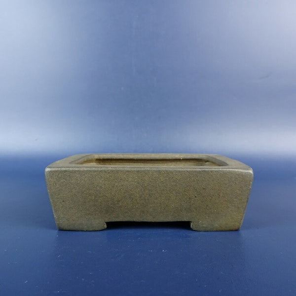 中古盆栽鉢 美濃謙山 小鉢 長辺 約 8.7m 長方鉢 泥鉢  中古鉢 q1198410142