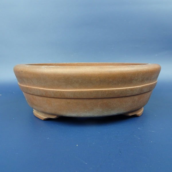 中古盆栽鉢 中国宜興 小型 長辺 約14.5cm 丸鉢 泥鉢 中国鉢  中古鉢 q1198416561