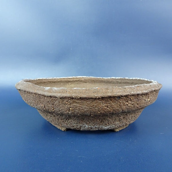 中古盆栽鉢 常滑 竜岳 小型 長辺 約13.8cm 丸鉢 泥鉢  中古鉢 x1198412886