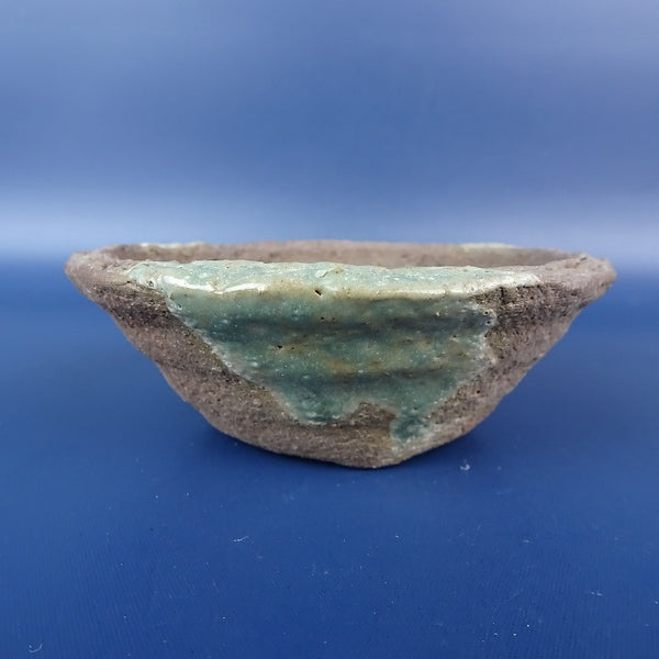 中古盆栽鉢 常滑 竜岳造 小鉢 長辺 約9.8cm 丸鉢 泥鉢  中古鉢 d1198426857