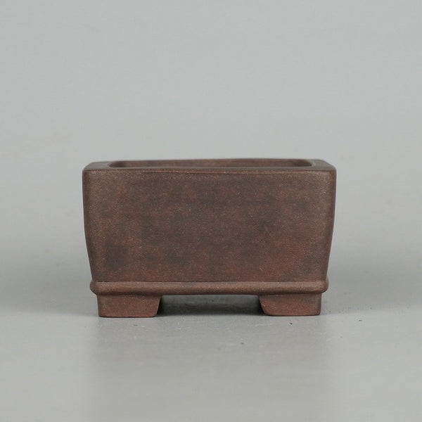 中古 盆栽鉢 常滑 旭清 小鉢 長辺 約 7.8cm 正方鉢 下帯 泥物  中古鉢 g1198423605