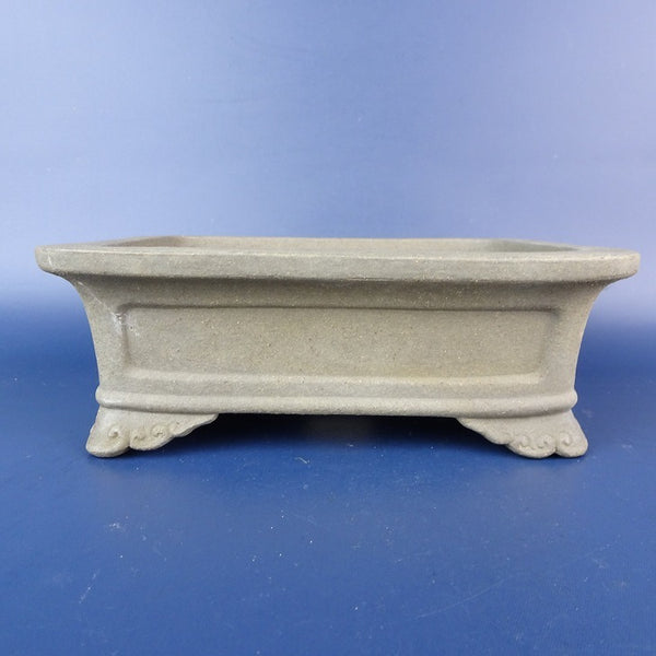 中古 盆栽鉢 常滑 旭清 小型 長辺 約16.5cm 長方鉢 外縁 窓入 雲足 泥鉢  中古鉢 h1198428460