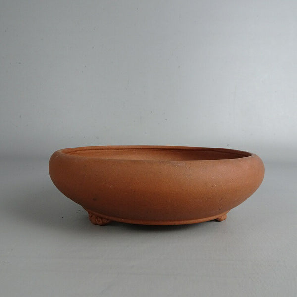 中古盆栽鉢 桐蔭軒 小型 長辺 約 14.7cm 丸鉢 雲足 泥鉢 中国鉢  中古鉢 t1198408487