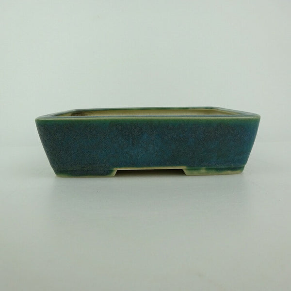 中古盆栽鉢 青香 小型 長辺 約 14.8cm 長方鉢 釉薬  中古鉢 c1198413850