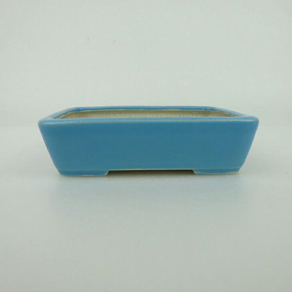 中古盆栽鉢 青香 小鉢 長辺 約9.5cm 長方鉢 釉薬  中古鉢 1198408663