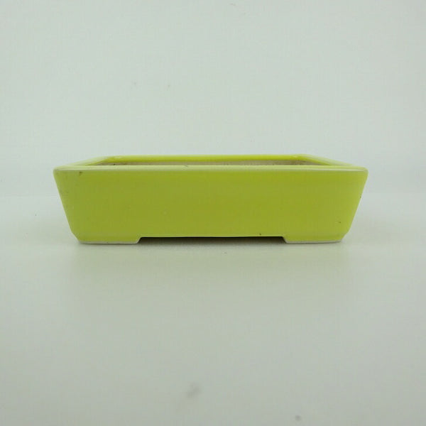 中古盆栽鉢 青香 小型 長辺 約 12cm 長方鉢 釉薬  中古鉢 o1198423542