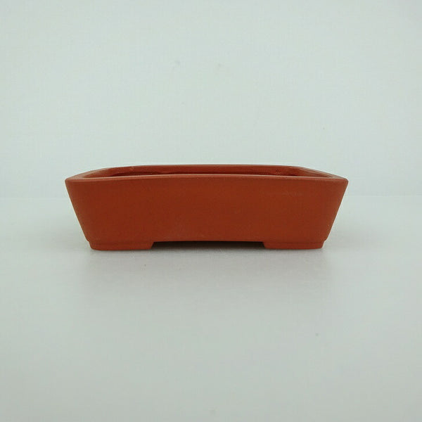 中古盆栽鉢 青香 小鉢 長辺 約9cm 長方鉢 泥物  中古鉢 p1198417480