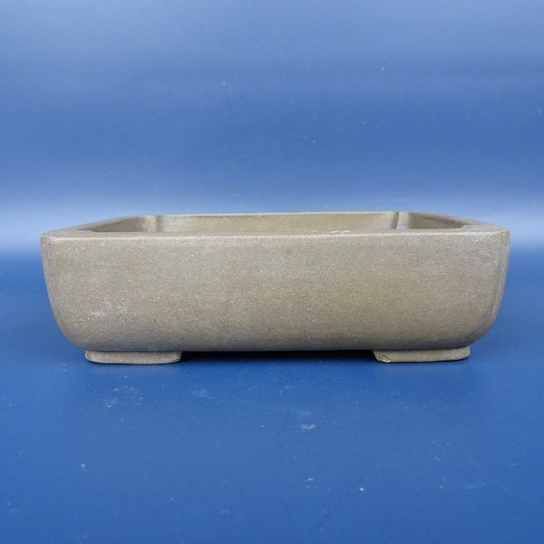 中古盆栽鉢 柏陽造記 小型 長辺 約13.5cm 長方鉢 隅入 泥鉢 中国鉢  中古鉢 r1198406133