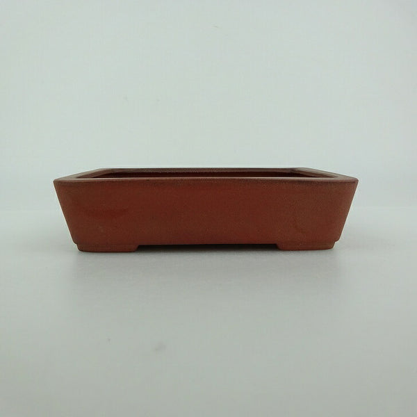 中古盆栽鉢 青香 小型 長辺 約 11.6cm 長方鉢 泥物  中古鉢 o1198425129