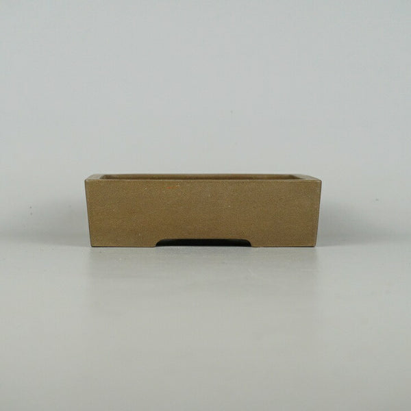 中古盆栽鉢 峰輝堂 小型 長辺 約13.3cm 長方鉢 泥物  中古鉢 1198408365