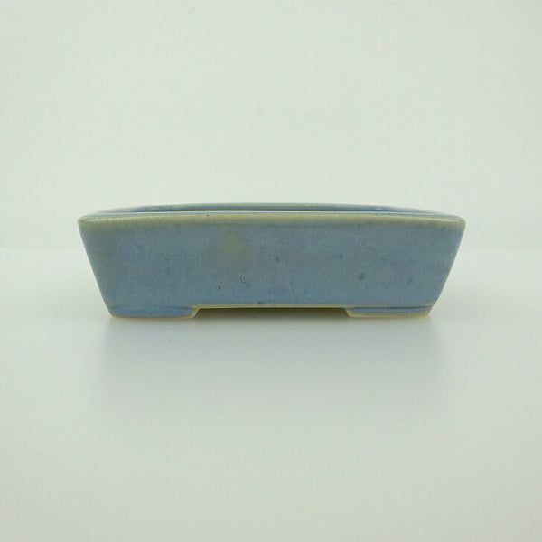 中古盆栽鉢 青香 小鉢 長辺 約9.3cm 長方鉢 釉薬  中古鉢 g1198419216