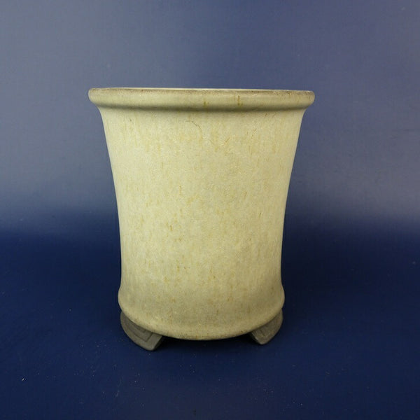 中古盆栽鉢 陶艶 小鉢 高さ 約 9cm 丸鉢 外縁 釉薬  中古鉢 o1198427763