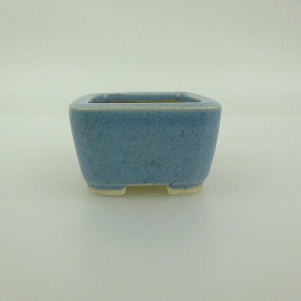 中古盆栽鉢 青香 豆鉢 長辺 約4.4cm 正方鉢 釉薬  中古鉢 s1198419456