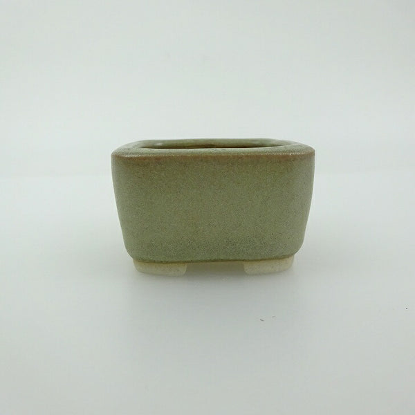 中古盆栽鉢 青香 豆鉢 長辺 約4.5cm 正方鉢 釉薬  中古鉢 p1198415934