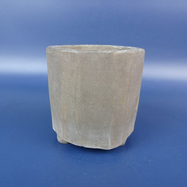 中古 盆栽鉢 青風 小鉢 高さ 約7cm 六角鉢 泥鉢  中古鉢 q1198418961